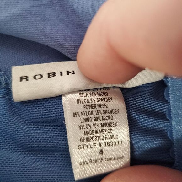 🌸 ROBIN PICCONE 🌸 Jennie Plunge One-Piece Swimsuit - [size 4, Sky Blue] - Picture 11 of 12